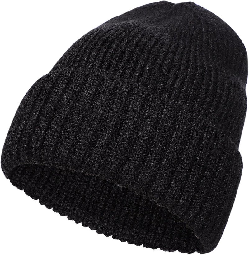 ACTLATI Kids Merino Wool Beanie Hat for Boys Girls Winter Classic Knit Beanies Unisex Cuffed Skull Ski Snow Caps Age 7-14 - Image 1